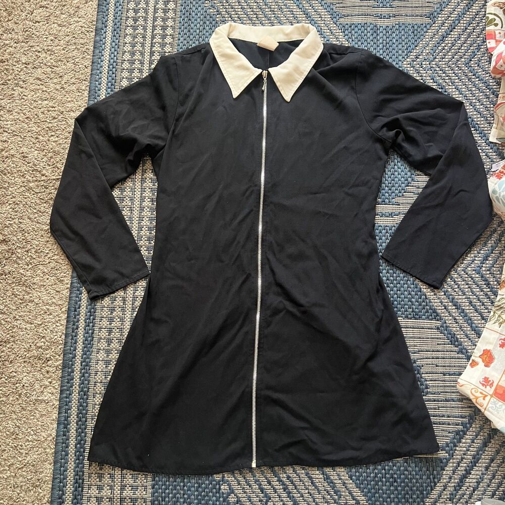 Vintage 90s Zanoni by Jalette Wednesday Addams dress goth halloween size L